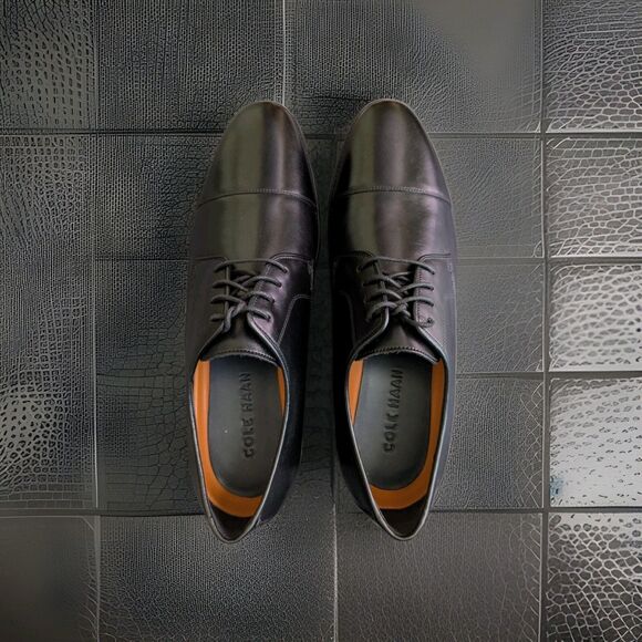 Cole Haan Mens Size 10M Black Lenox Hill Cap Toe Oxford CC11630 main image 7